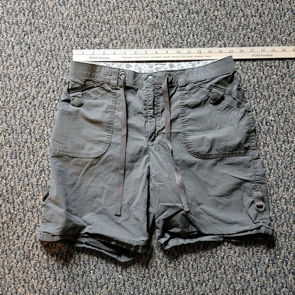 Lee Olive Green Khaki Drawstring Bermuda Shorts Size 8 - Picture 6 of 12